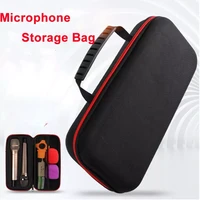 portable wireless microphone case storage box large travel bag shockproof eva hard mic bag for travelling camping business trip