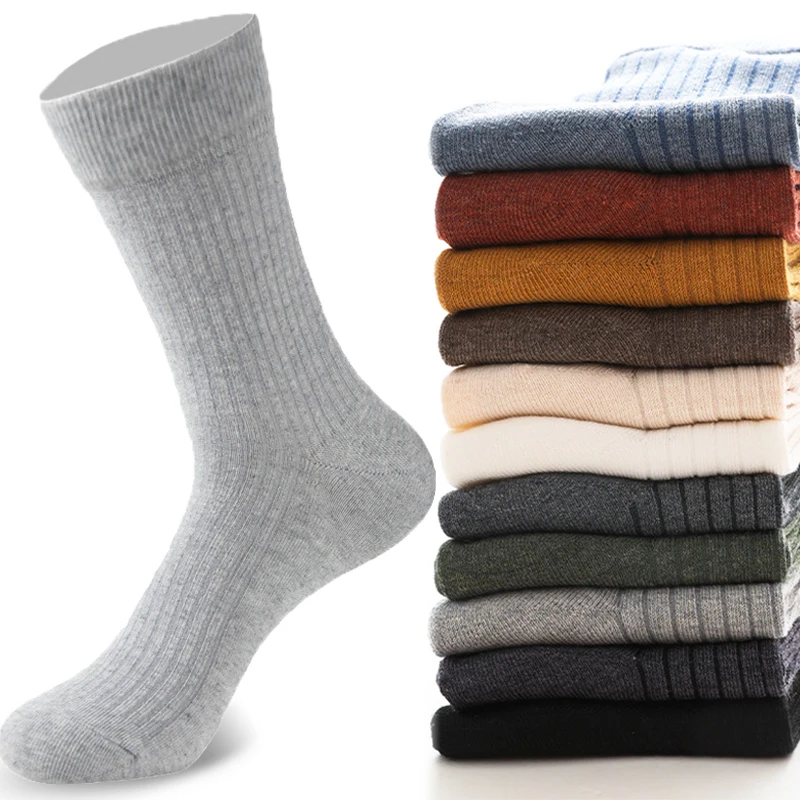 

Модные женские дневные однотонные носки, черные, белые, серые носки средней длины, винтажные носки для девочек в стиле Харадзюку на осень и з...