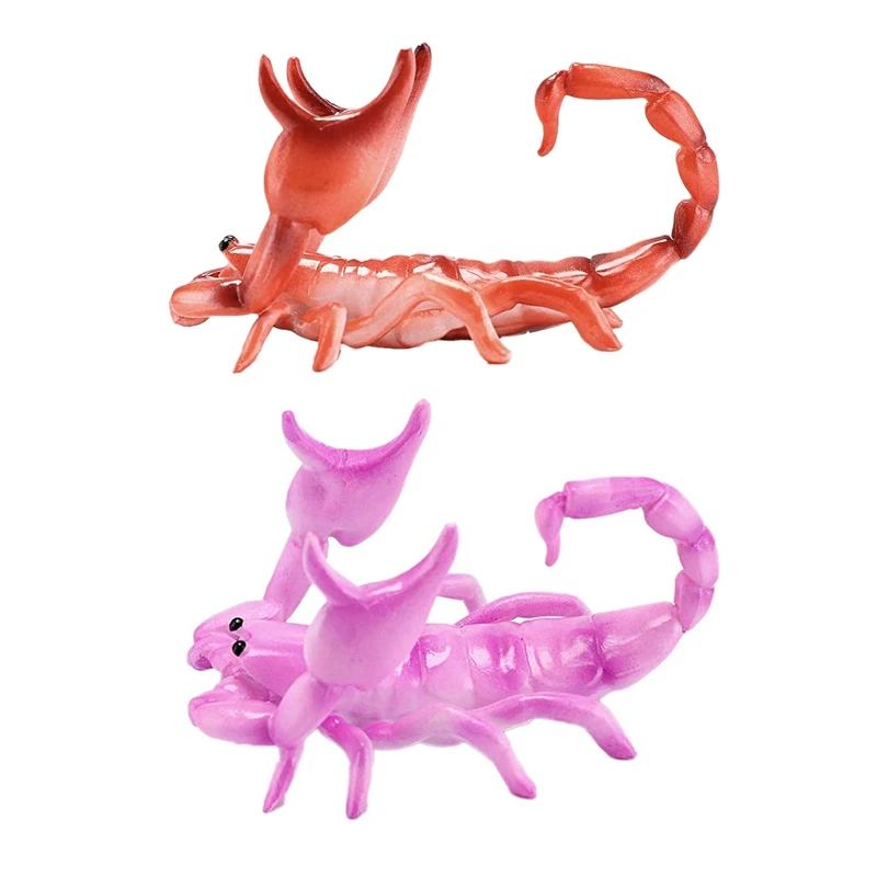 

2Pcs Creative Cute Scorpion Model Pen Holder Scorpion Bracket Storage Rack Pen Rack Gift Stationery,Red & Purple