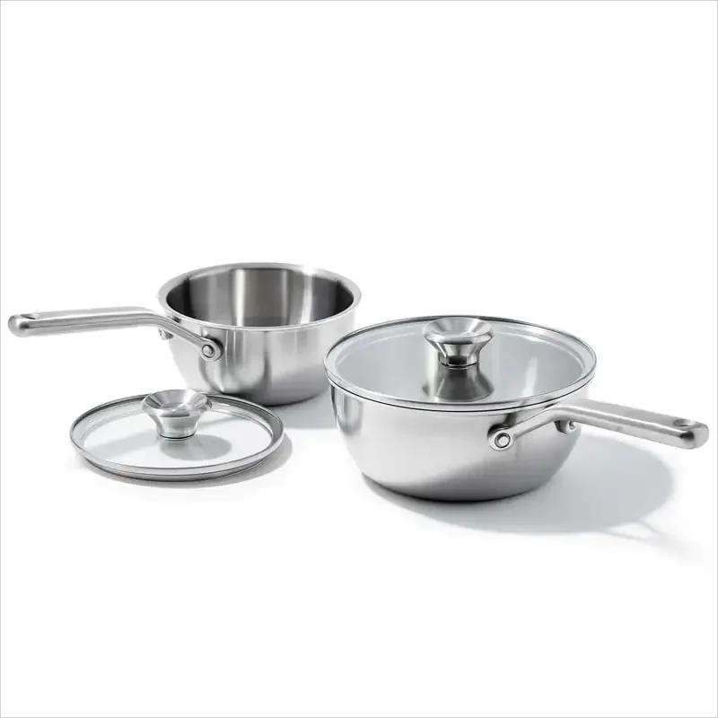 

Tri-Ply Stainless Steel 1.5Qt & 3.75Qt 's Pan Set