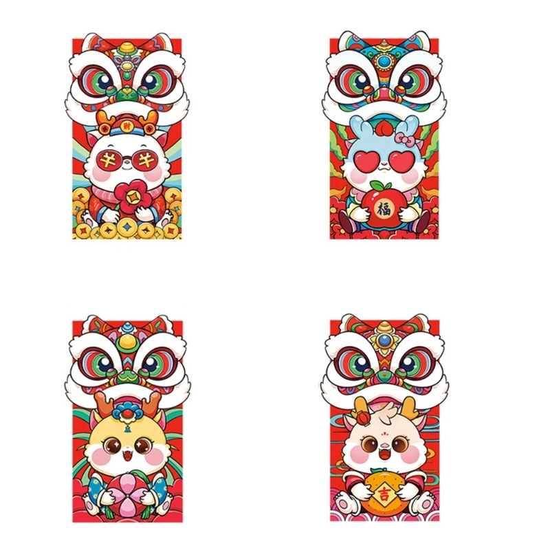 Набор из 6 конвертов с героями мультфильмов для детей традиционные китайские