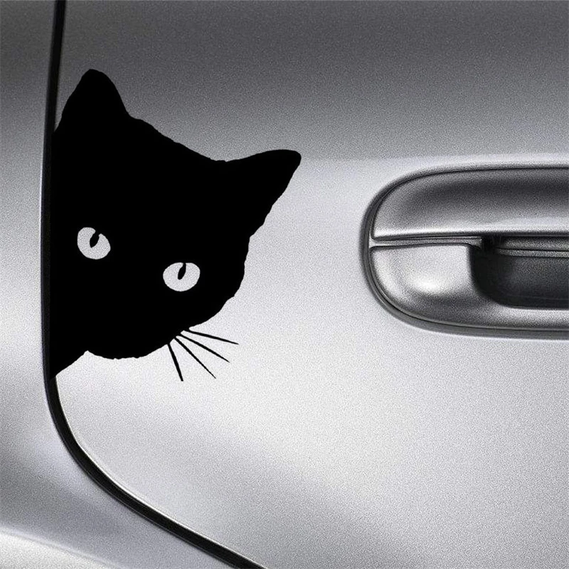 

2Pcs Cat Peeking Car Stickers Cat Watching Vinyl Reflective Decals Waterproof Funny Self-Adhesive for Car Window Bumper Laptop