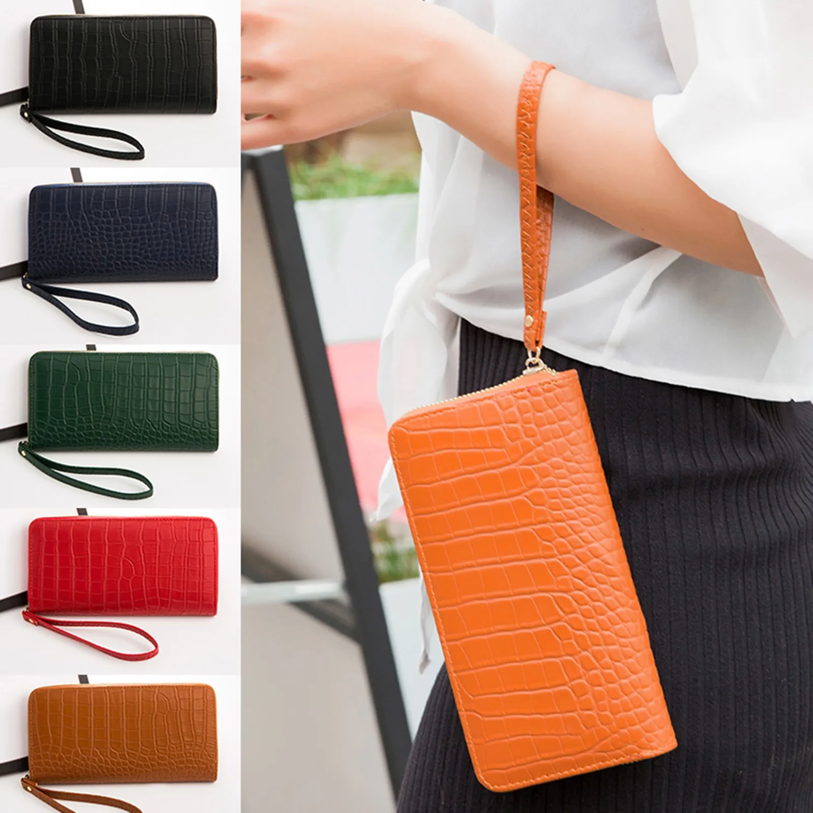 

15 Inch Leather Messenger Bag Ladies Coin Wallet Fashion Zipper Purse Multi-compartment Bag Messenger Bags Striped Messenger Bag