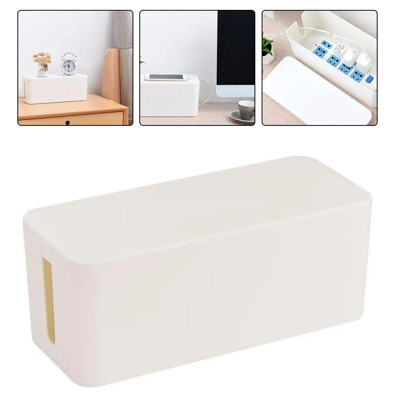 

Новый ящик для хранения проводов, пластиковый ящик для хранения кабеля, Противопыльный органайзер для зарядного устройства, сетевой ящик д...