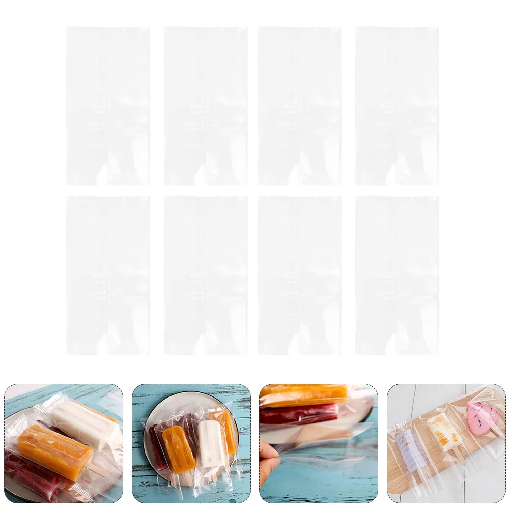 

Bags Ice Cream Lolly Sealing Freeze Molds Popsicle Packaging Hot Wrappers Candy Plasticbag Clear Cello Treat Supplies Packing