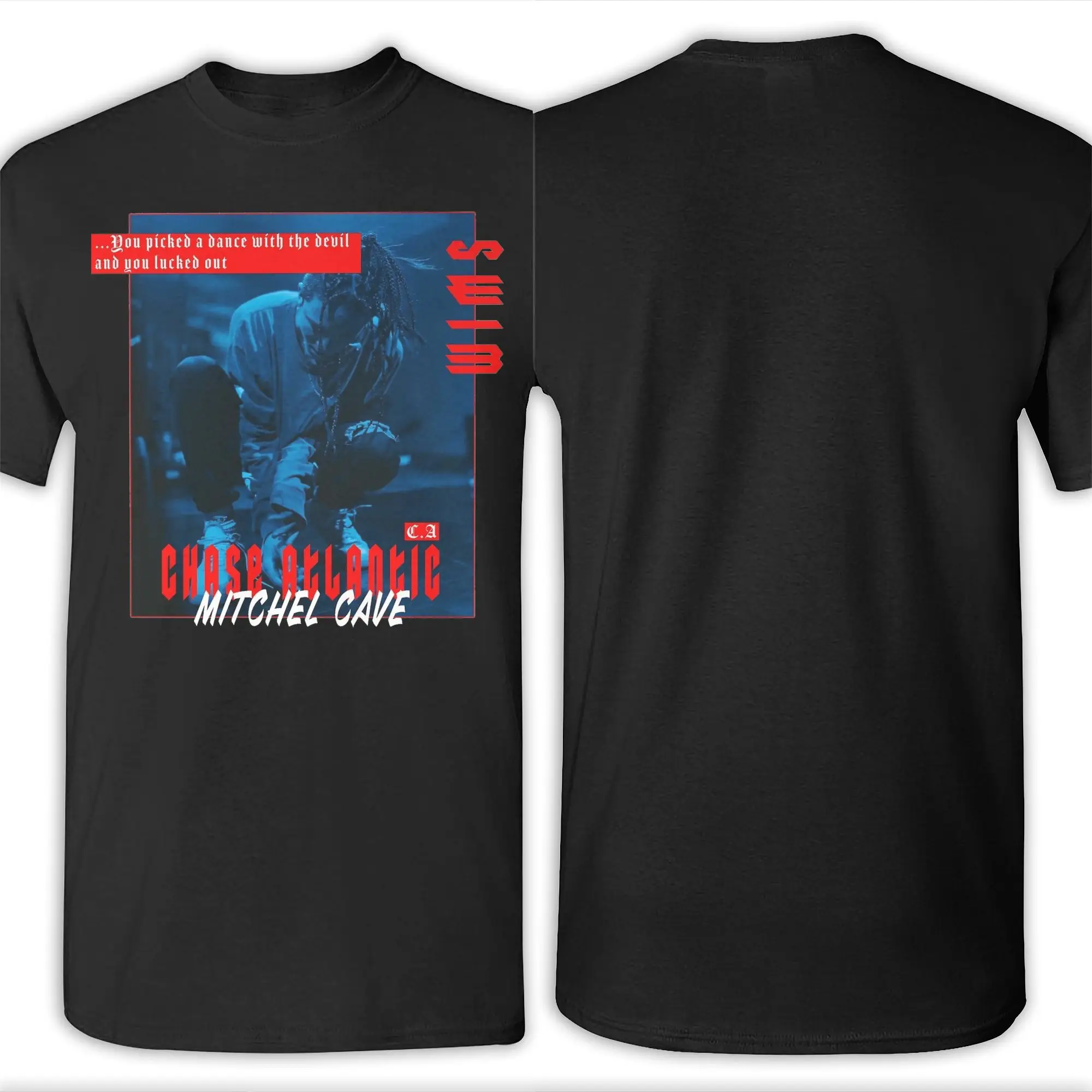 Chase Atlantic X Mitchel Album Printed T Shirt for Men Women R&ampB Band Tour 2024 Cotton Tee Clothing