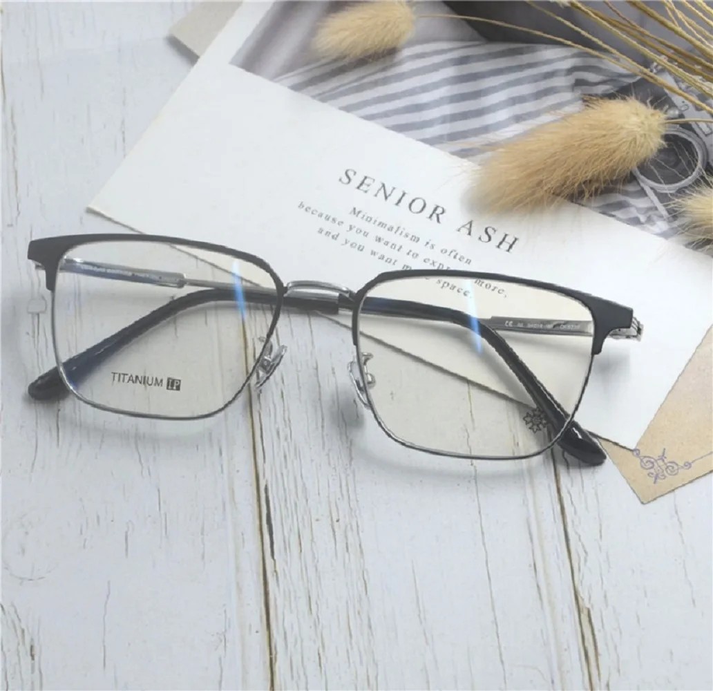 

Несколько цветов в наличии, профессиональный дизайн, титановые оправы, Полуободковые очки для мужчин