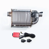 h type auto electric universal valvetronic 1 inlet 1 outlet left side valve muffler car exhaust silencer 4 keys new remote