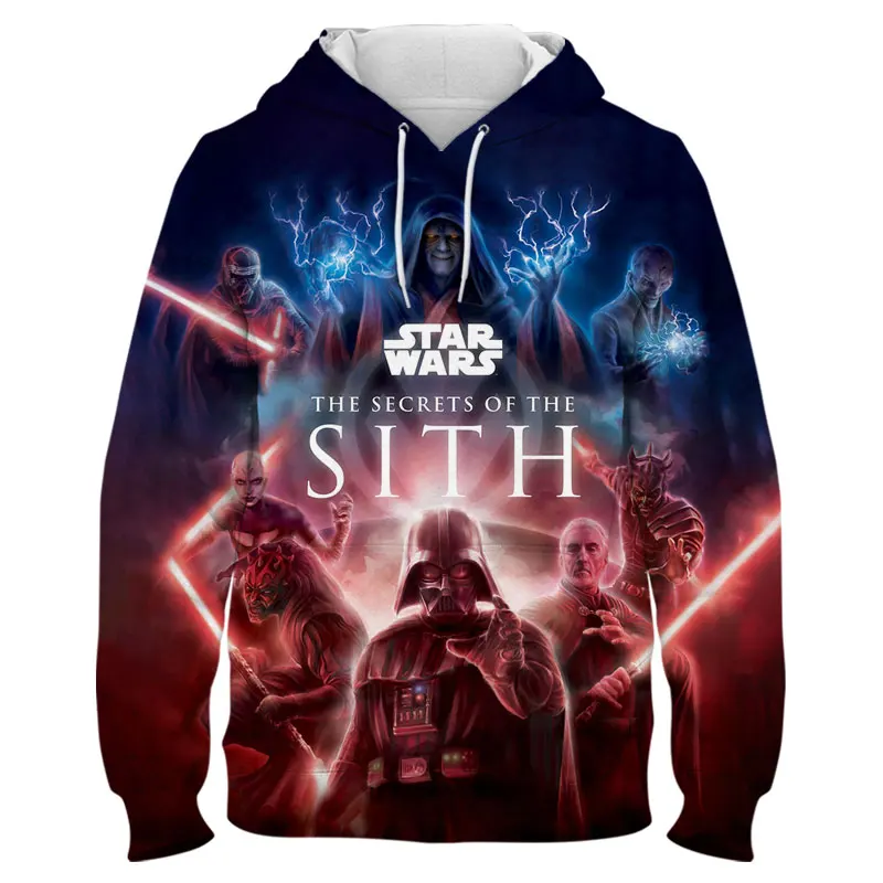 

Long Sleeve Men Hoodies Disney Star Wars 3D Print Casual Women Sweatshirt Spring Autumn Streetwear Boy Girl Kids Tracksuit
