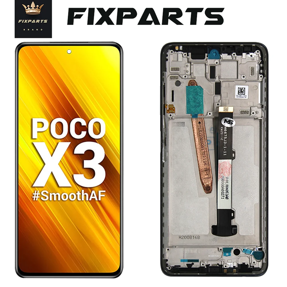 

Оригинальный Для Xiaomi Poco X3 ЖК-дисплей сенсорный экран дигитайзер замена M2102J20SG для Poco X3 Pro ЖК-экран с рамкой