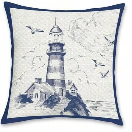 

Декоративная наволочка XXIHLive с морским узором