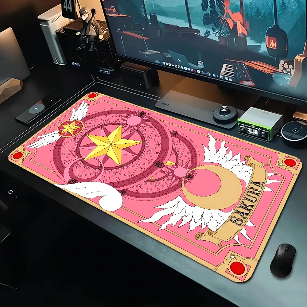 Большой утолщенный коврик для мыши с аниме Cardcaptor Sakura Design Размер XXL игровой