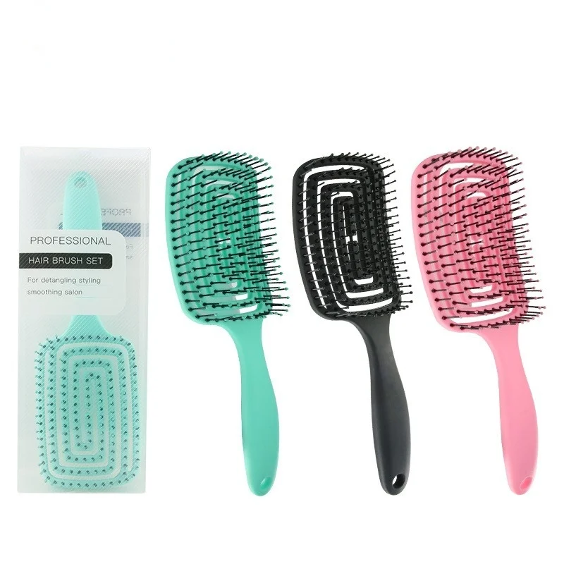 Pop Brush Brosse Detangling Hair Brush Nylon Scalp Massage Hair Comb Women Wet Cur Hair Brush Professional Hairdressing Styling