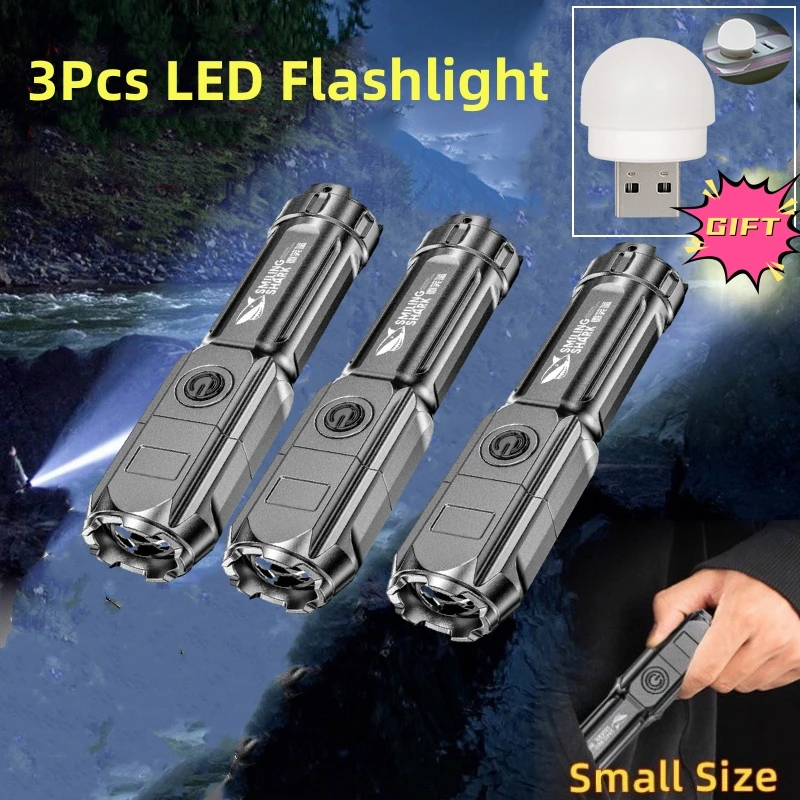 

Мощный фонарик, гигантские яркие тактические фонарики, перезаряжаемый водонепроницаемый фонарик USB 18650 с зумом для рыбалки и охоты, фонарик