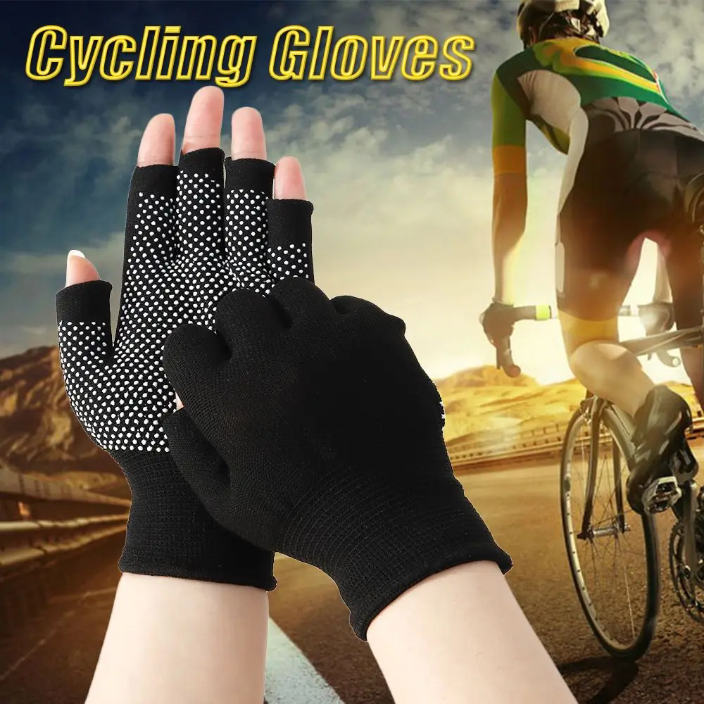 

Nylon Fishing Accessories Bicycle Equipment Outdoor Half Finger Gloves Work Mittens Cycling Gloves Anti-slip Mitten