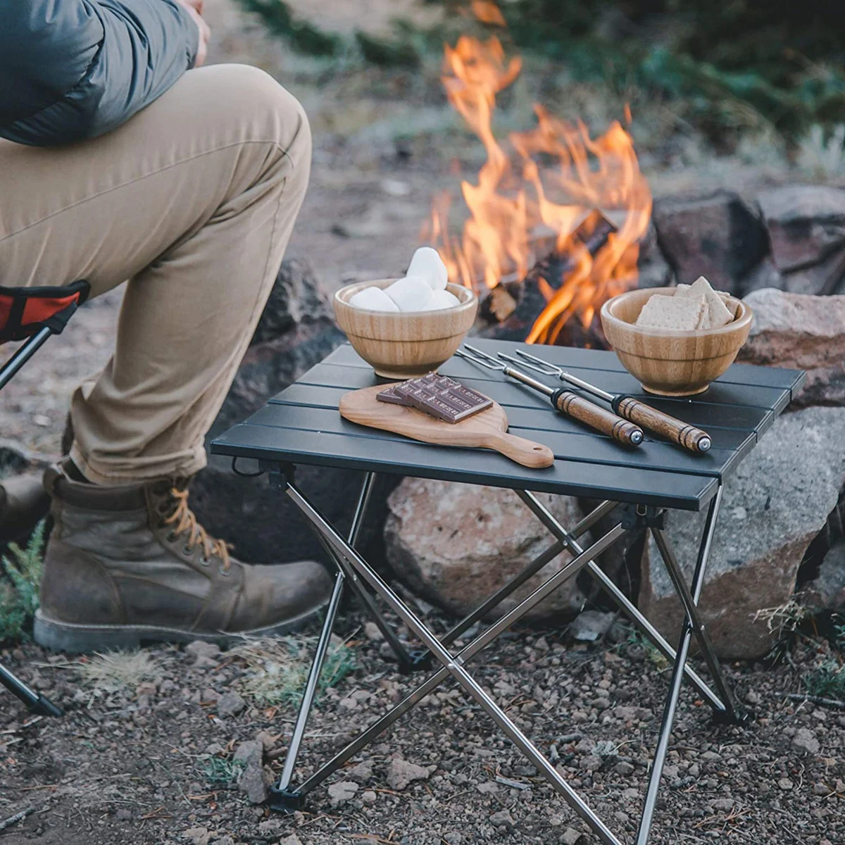 

New Mesa de Camping portátil ultraligera, mesa plegable de aluminio para viaje, Picnic al aire libre, bolsa de almacenamiento