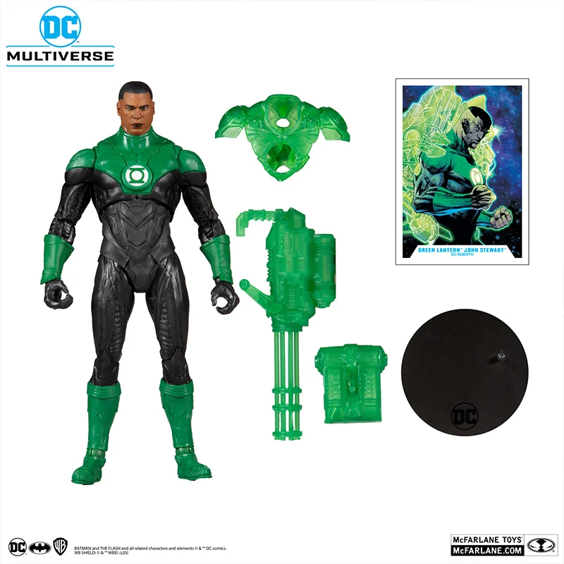 McFarlane Green Lantern John Stewart Articulated Figure Model Toys 17cm