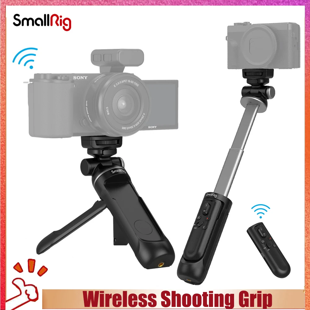 

SmallRig SR-RG1Wireless Selfie Stick Grip Foldable CameraTripod Extendable Monopod With Wireless Remote Shutter For Sony Canon