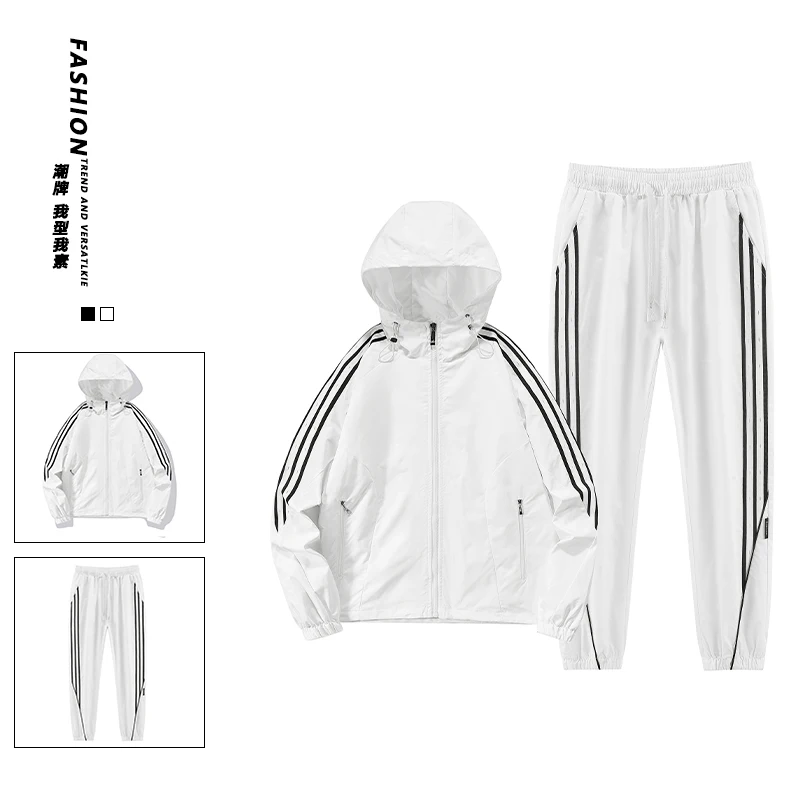 

Осенний костюм, мужская повседневная спортивная одежда, модная куртка с капюшоном и мужские спортивные брюки, женский роскошный кардиган, брендовая одежда из двух предметов для мужчин