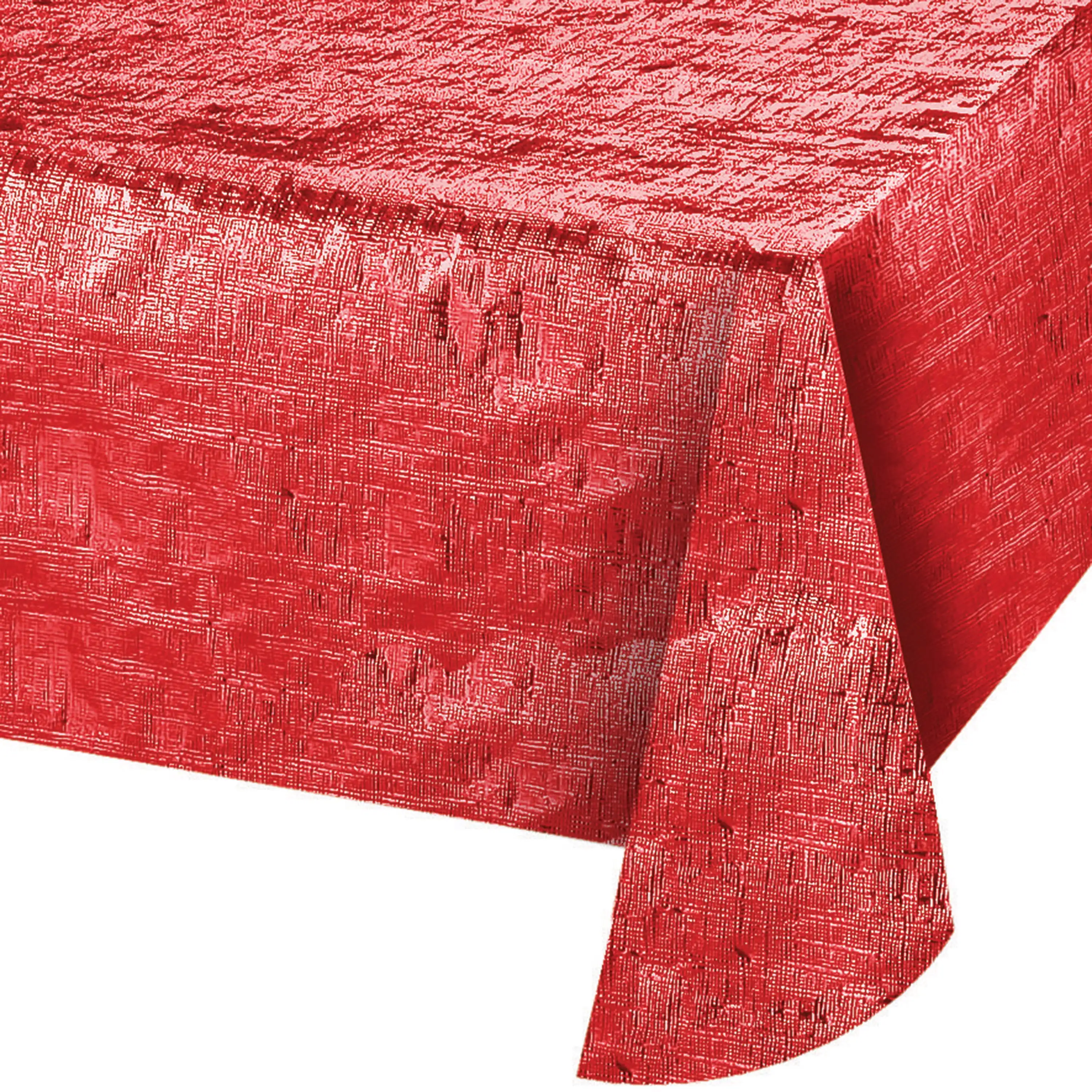 

Metallic Red Tablecloths, 3 Count