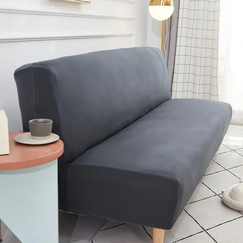 

24 Colors Armless Sofa Bed Cover Universal Size Elastic Couch Covers Washable Removable Slipcovers For Living Room funda sofa
