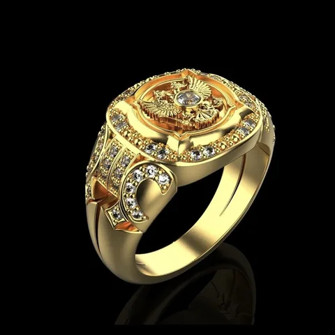 Золотые кольца из цинкового сплава