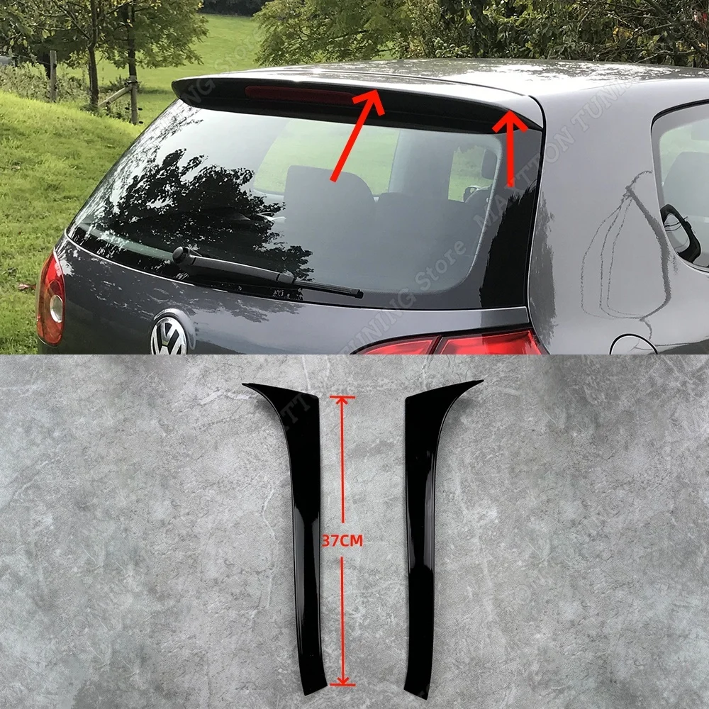 

Боковой спойлер на заднее окно для Volkswagen Golf 5 V MK5 R32 GTI R 2005-2009, разделитель крыльев багажника, наклейка, комплект кузова, глянцевый черный