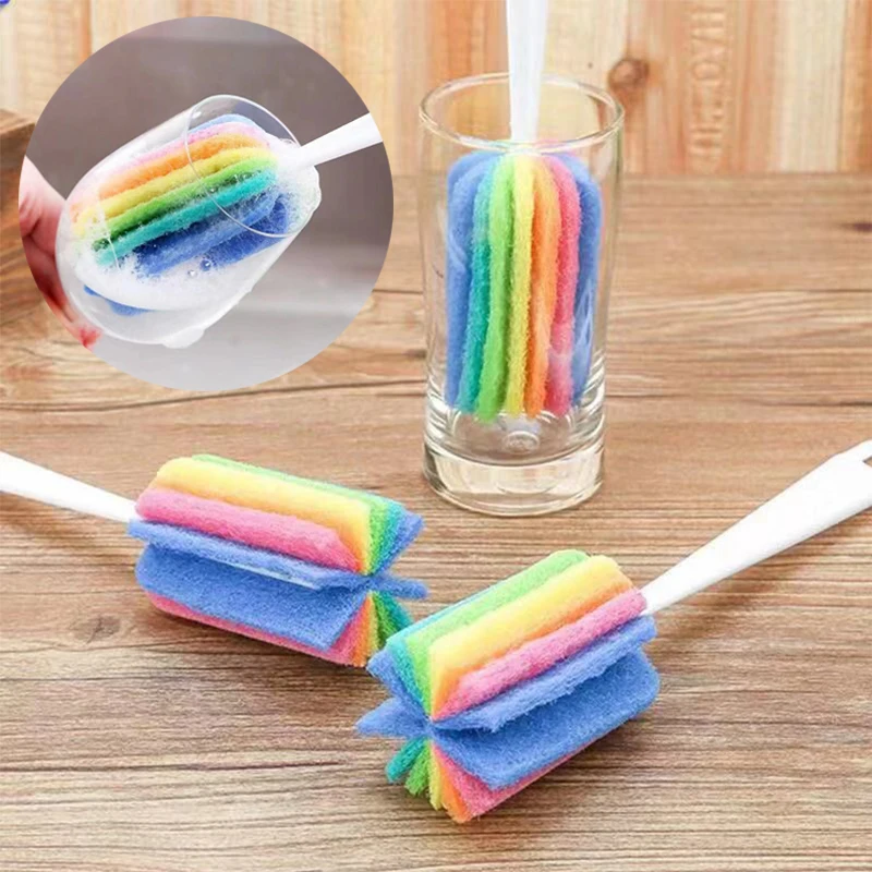 

Sponge Brush For Wineglass Bottle Kitchen Cleaning Tool Glass Cup Coffee Tea