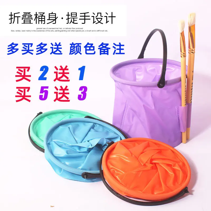 

With Compartment For Fine Art Painting, Portable Pen Wash Barrel, Gouache Watercolor Paint Pen Wash Bucket, Palette Bucket