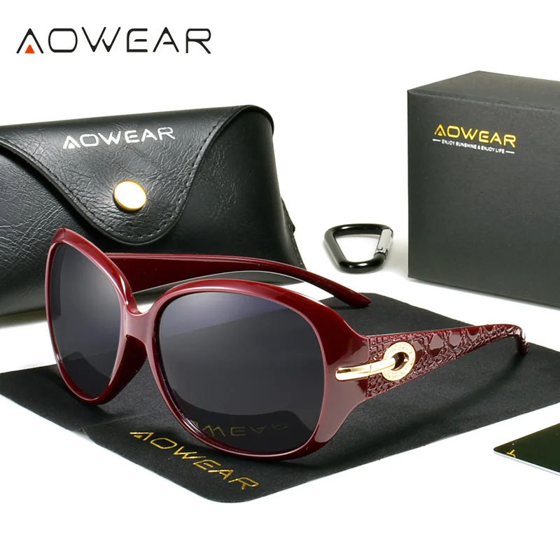 Фото Брендовые дизайнерские женские солнцезащитные очки AOWEAR, женские трендовые Винтажные Солнцезащитные очки с градиентными линзами, женские с... №3