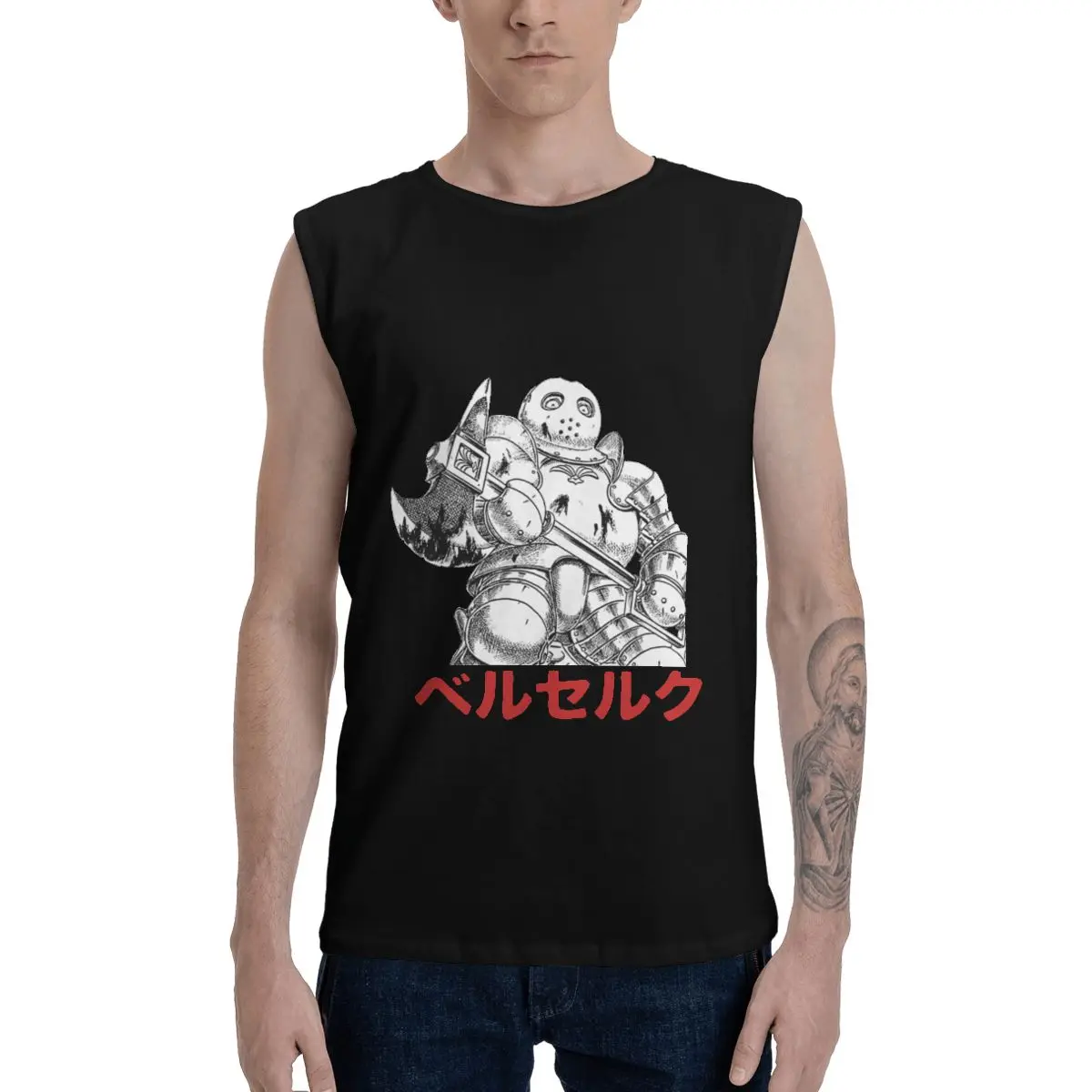 

Мужская майка для фитнеса из натурального хлопка, с принтом