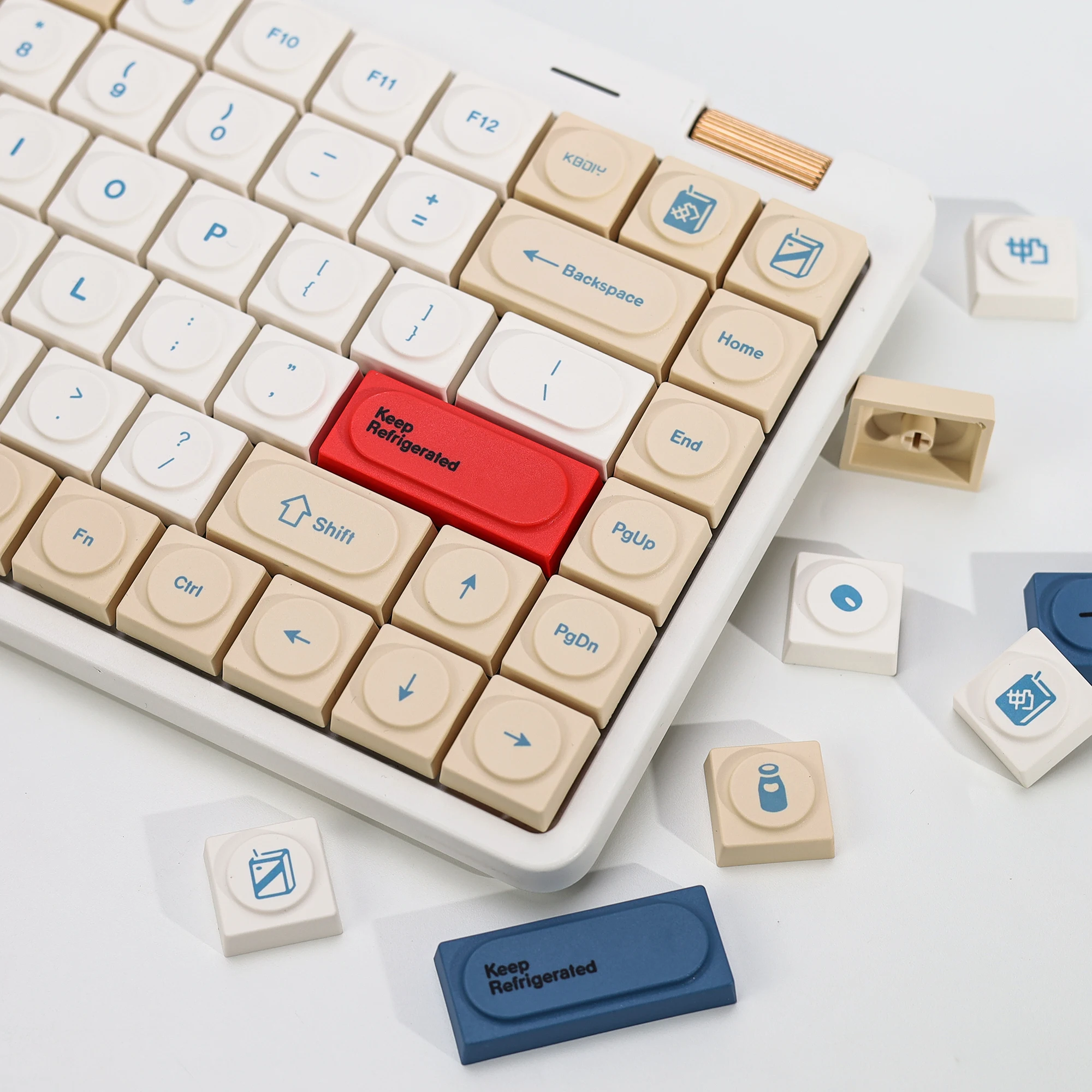 Фото Комплект кейкапов KBDiy 137 клавиш GMK SoyMilk Doys PBT, корейские и русские раскладки, для низкопрофильных механических клавиатур 60%, 1353, Cherry MX Switch №1