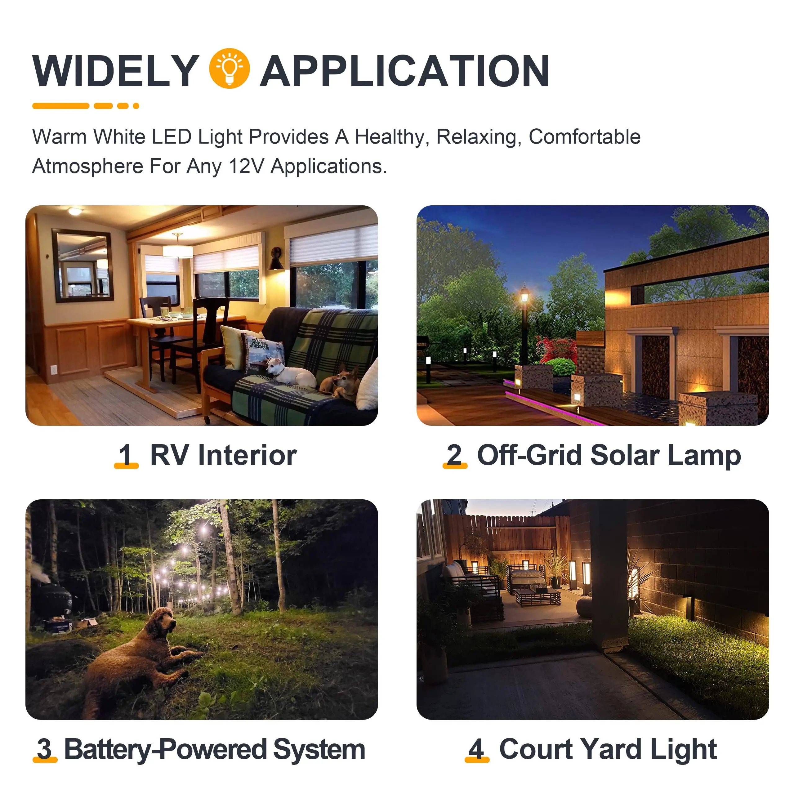 Постоянный ток 12 В низкое напряжение G45 глобус фотолампа RV прицеп 2 Вт 160 лм