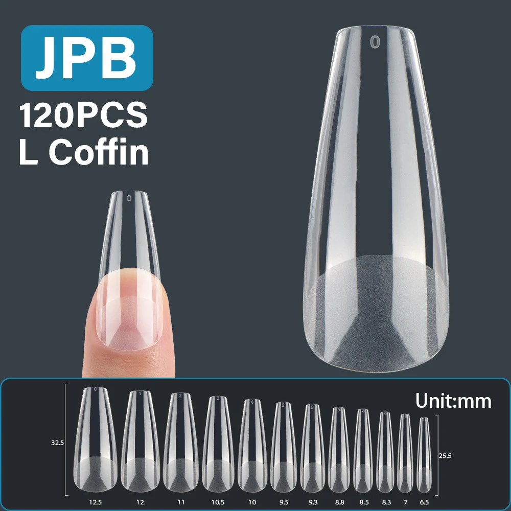 120 шт. накладные ногти Типсы L/M/S/XS гель под квадратный миндаль нажимные