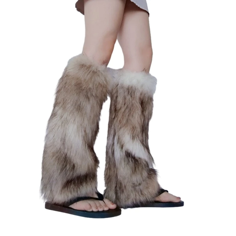 

Женские гетры из искусственного меха, сексуальные пушистые гетры, мягкие манжеты для ботинок