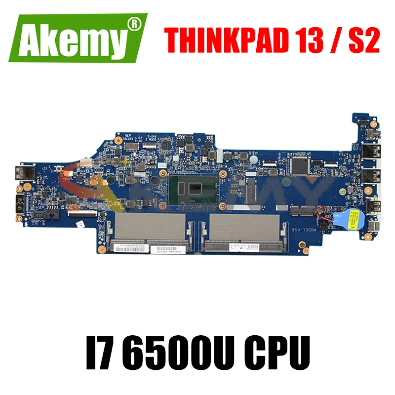 

Материнская плата для ноутбука ThinkPad 13 / S2 DA0PS8MB8G0 с процессором I7 6500U FRU 01AY553 01AY552 01AY562 01AY563, материнская плата