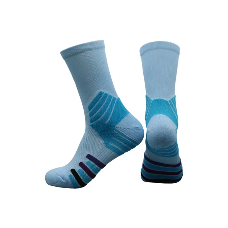 Professional real basketball socks men shock absorption long elite socks tall towel bottom sports socks summer high help absorb