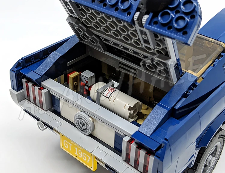 1471 шт. креативный эксперт 1960-х годов автомобиль Мустанг темно-синий белый