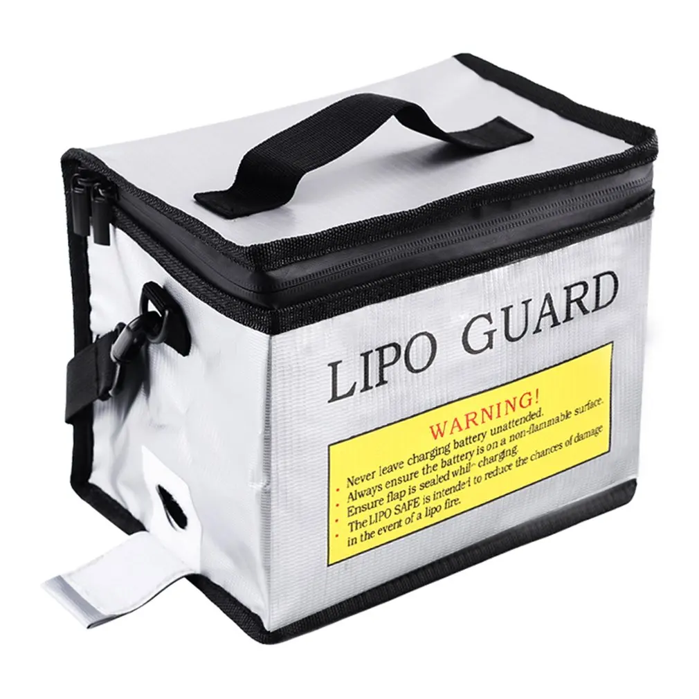 

Lipo Battery Safety Bag 215x145x165mm Portable Explosion-proof Fireproof Storage Bag With Safe Guard For RC Drone Batteries
