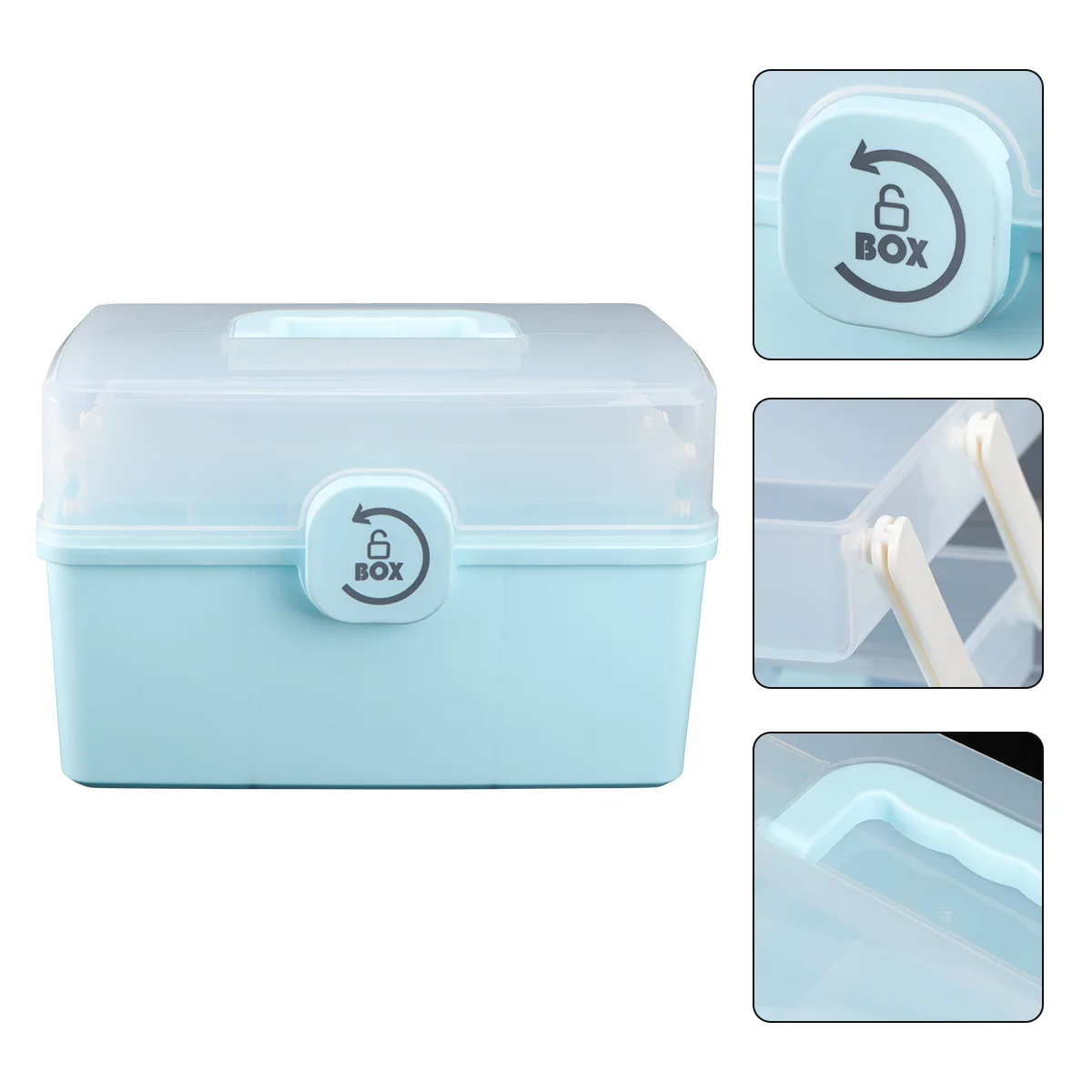 

Travel First Aid Kit Storage Boxes Lids Medicine Box Lock Medicine Storage Box Organiser Medicine Holder Medication Case