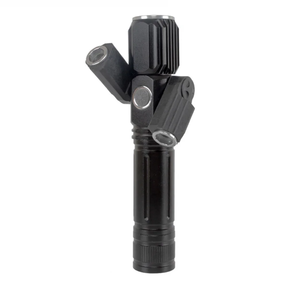 

Multifunctional Strong Light Three-head Flashlight Outdoor Riding Searchlight USB Charging Telescopic Focusing Flashlight