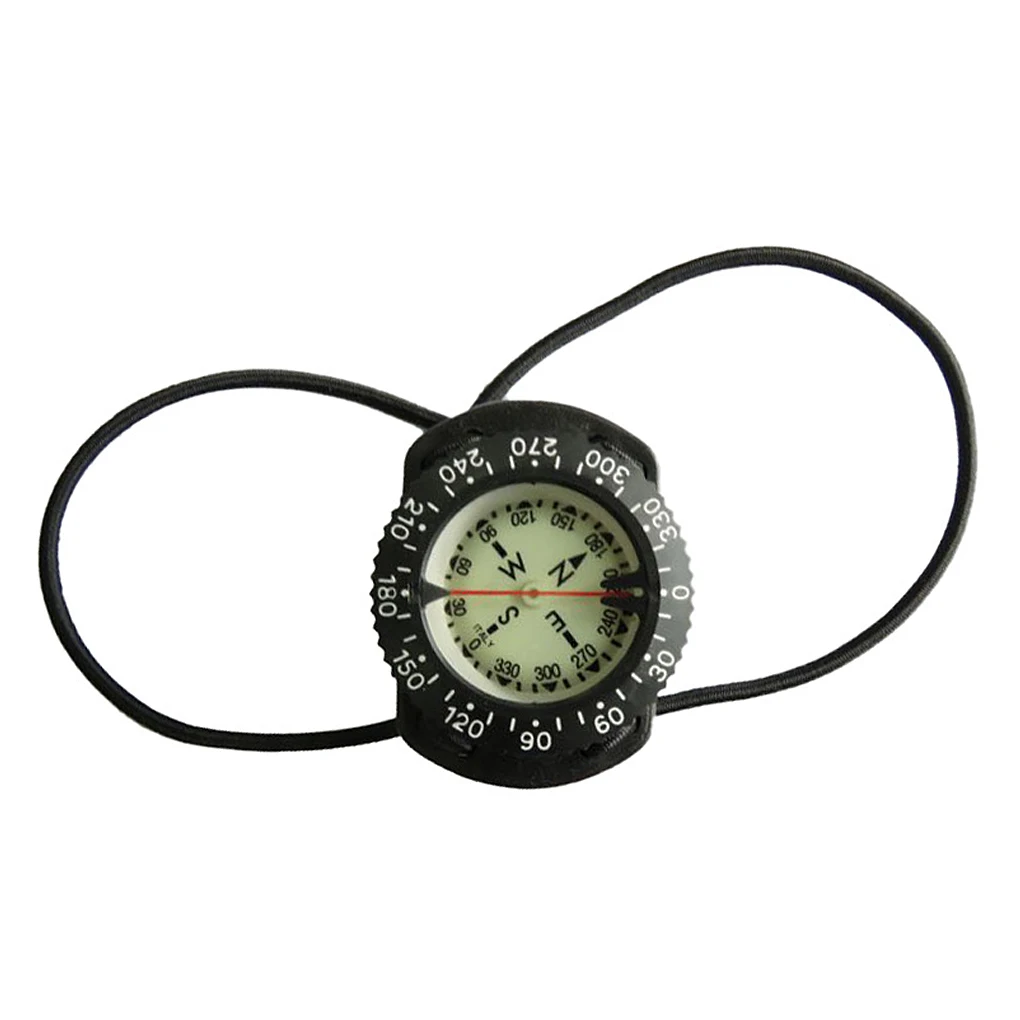 

Scuba Diving Compasses Professional Waterproof Wrist Elastic String Gauge Navigator with Night Vision Heading Indicators