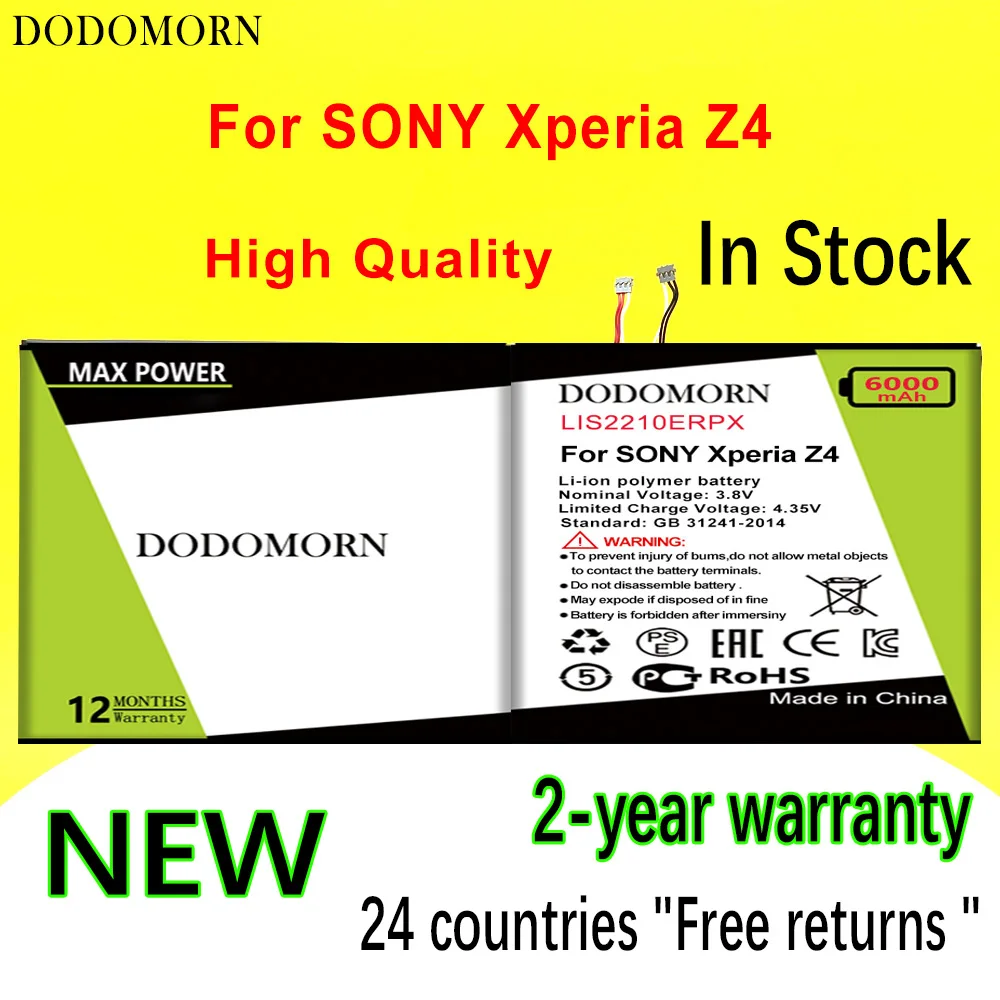 

Аккумулятор DODOMORN LIS2210ERPX для смартфона SONY Xperia Z4 Tablet Ultra SGP712 SGP771, высокое качество + номер отслеживания