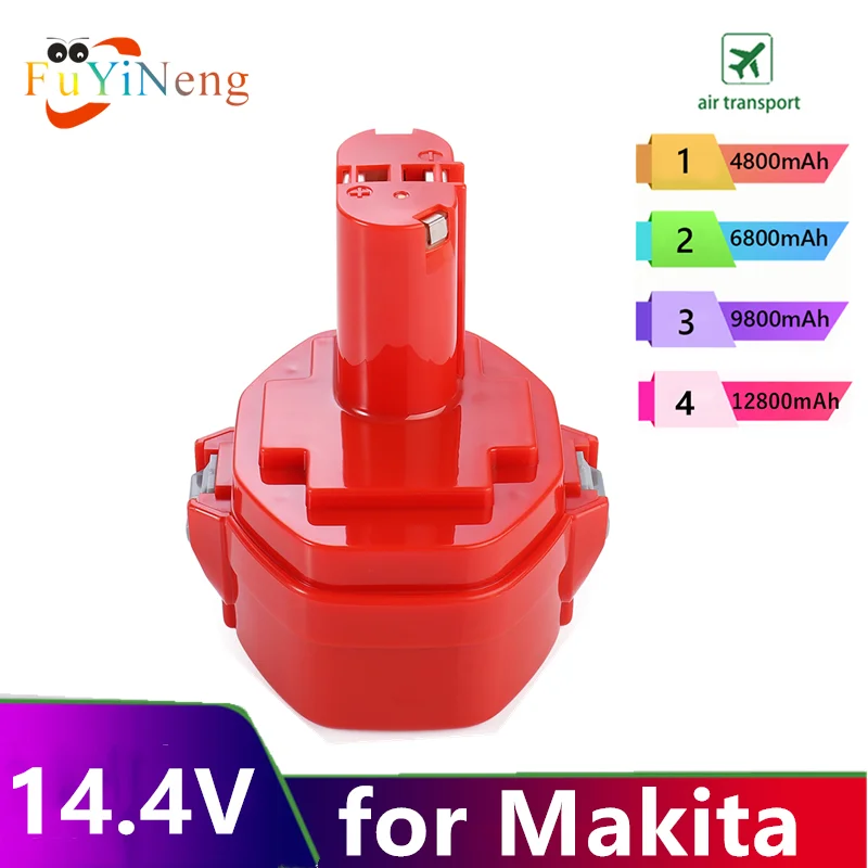 

12800mAh NI-CD Battery for MAKITA 14.4V Battery PA14,1422,1420,1433, 1434, 1435 192600-1, 6281D,6280D 6237D 6337D 8281D 6228D