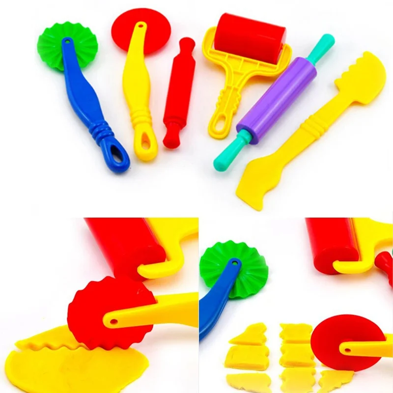 6PCS/set Polymer Clay Playdough Modeling Mould Play Doh Tool