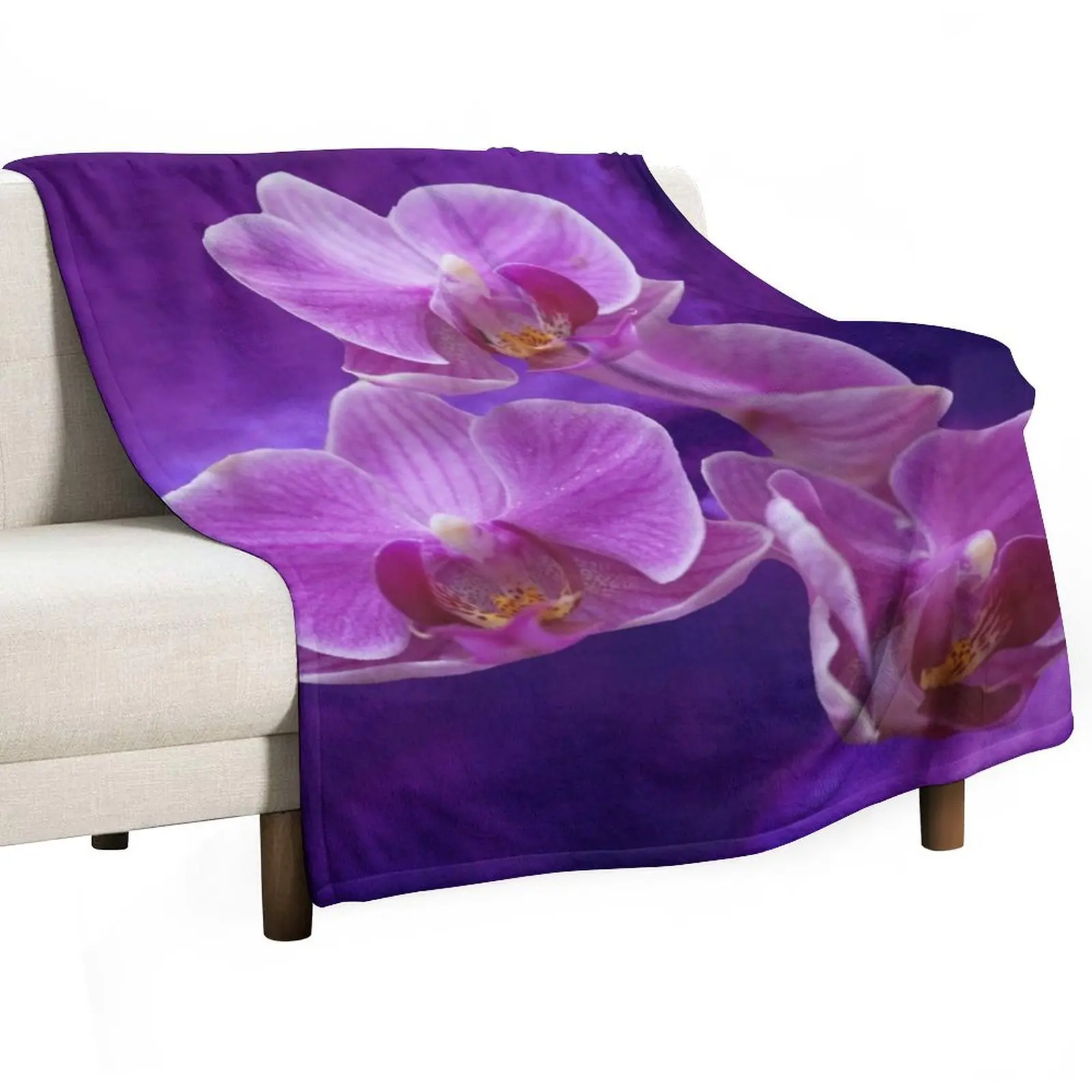 Пурпурные орхидеи плед спальный мешок теплые зимние Утяжеленные набивные одеяла