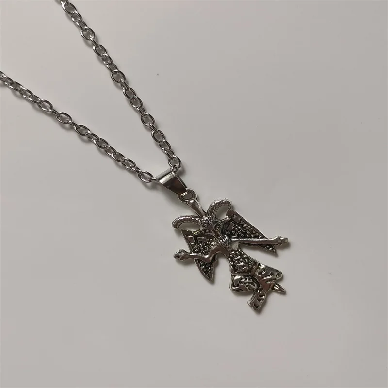 Ожерелье с подвеской Baphomet-затемненное колье левой ручкой для путешествий