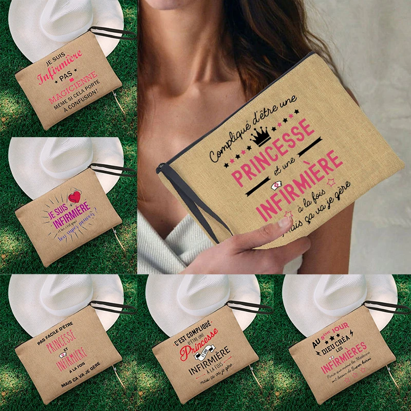 

I Am A Top Nurse Print Zipper Cosmetic Bags Best Gift for Nurse Makeup Bag Travel Neceser Toiletry Organizer Pouch Female