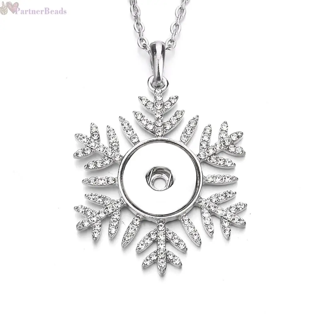 

Рождественская Снежинка Цветок 18 мм 20 мм Кнопка Ожерелье DIY Ювелирные изделия XH3031