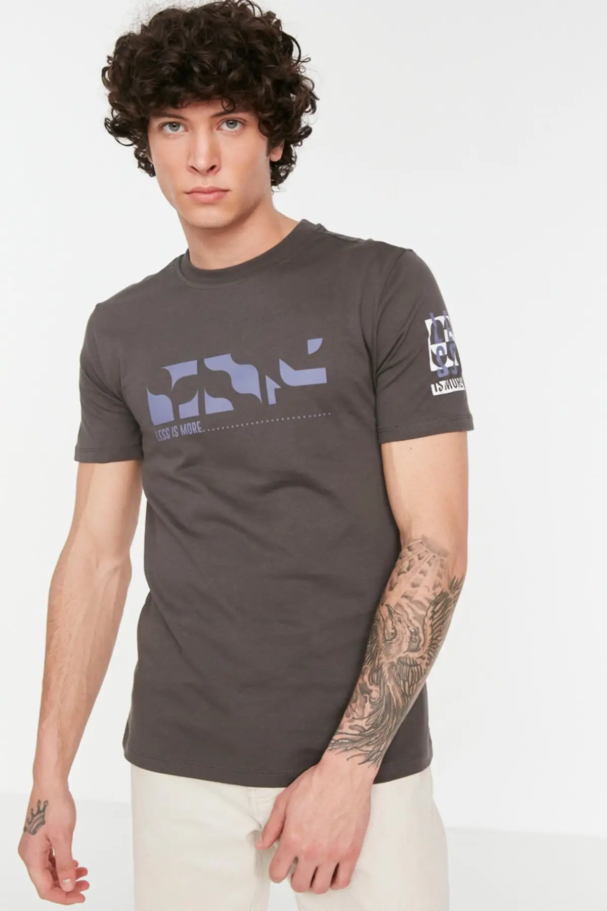 

Men's Slim Fit Short Sleeve Cycling Neck Printed T-Shirt TMNSS22TS2260
